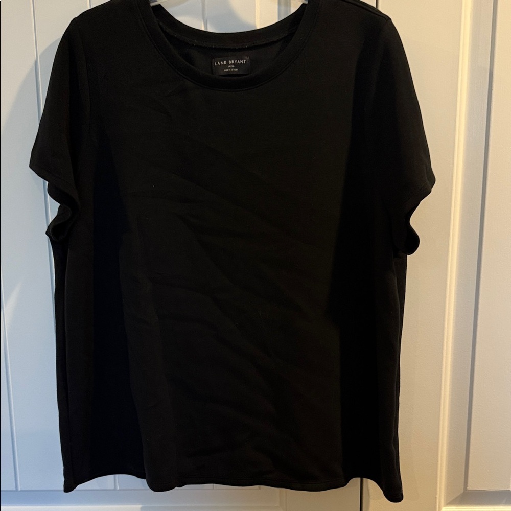 Lane Bryant Black Short Sleeve Top